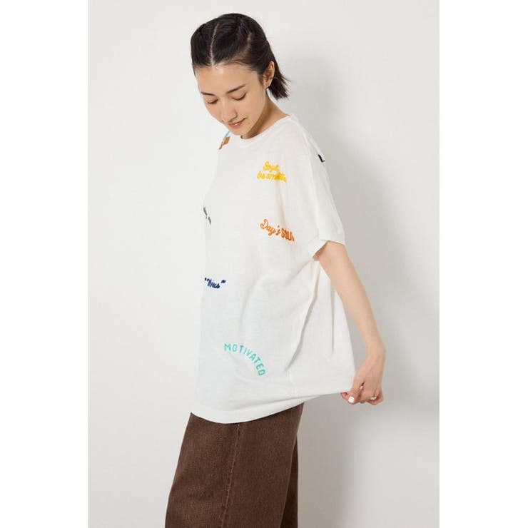 G.V embroideryニットトップス | RODEO CROWNS WIDE BOWL | 詳細画像1 