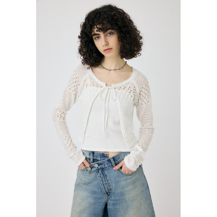 WHT | OPENWORK KNIT アンサンブル | MOUSSY OUTLET
