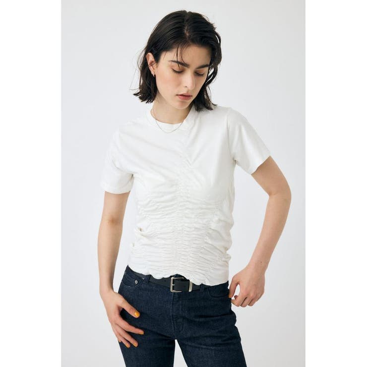 WHT | GATHER CUT トップス | MOUSSY OUTLET