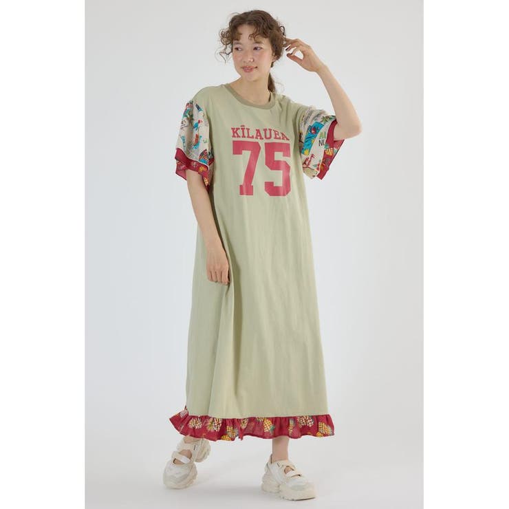 柄KHA5 | ドッキングアロハティアードワンピース | RODEO CROWNS WIDE BOWL