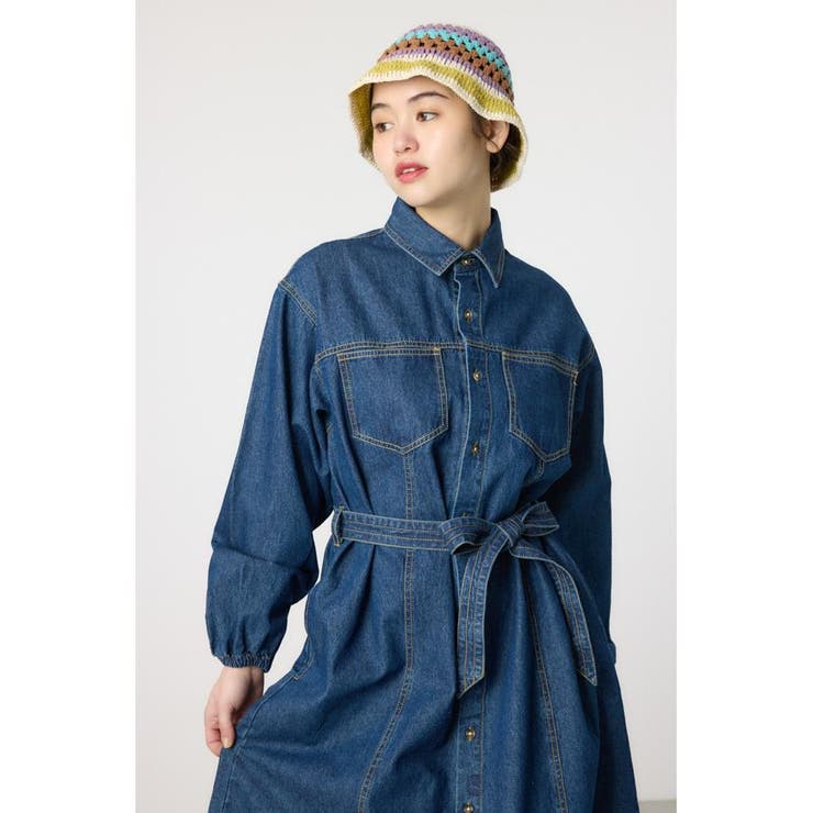 デニムフレアマキシワンピース | RODEO CROWNS WIDE BOWL | 詳細画像10 