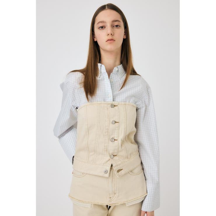 ECRU | DENIM BARE ビスチェ | MOUSSY OUTLET