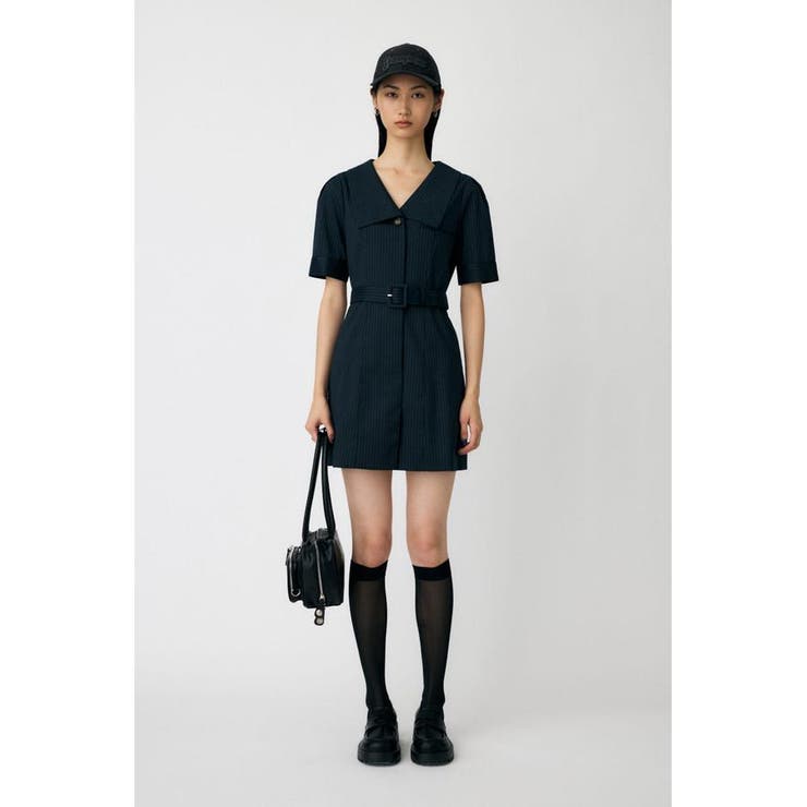 BIG COLLAR MINI ドレス | MOUSSY OUTLET | 詳細画像8 