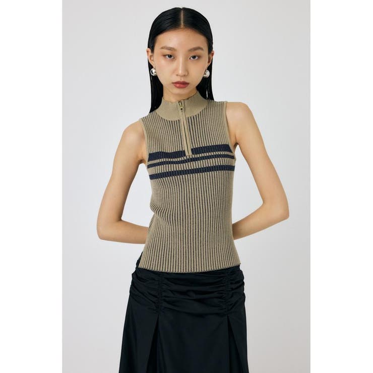 MOCK NECK ハーフジップトップス | MOUSSY OUTLET | 詳細画像7 