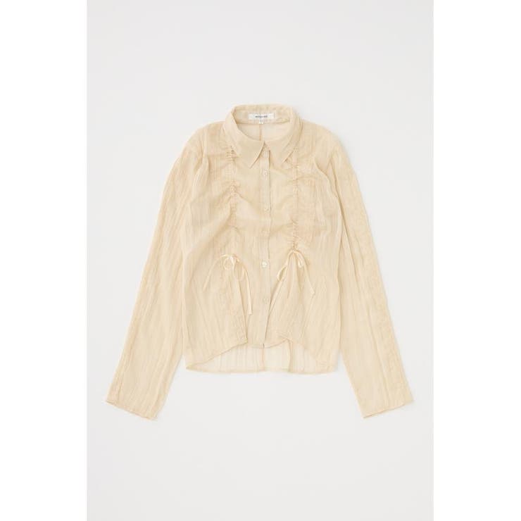 L/BEG1 | LACY TAPE シアーシャツ | MOUSSY OUTLET