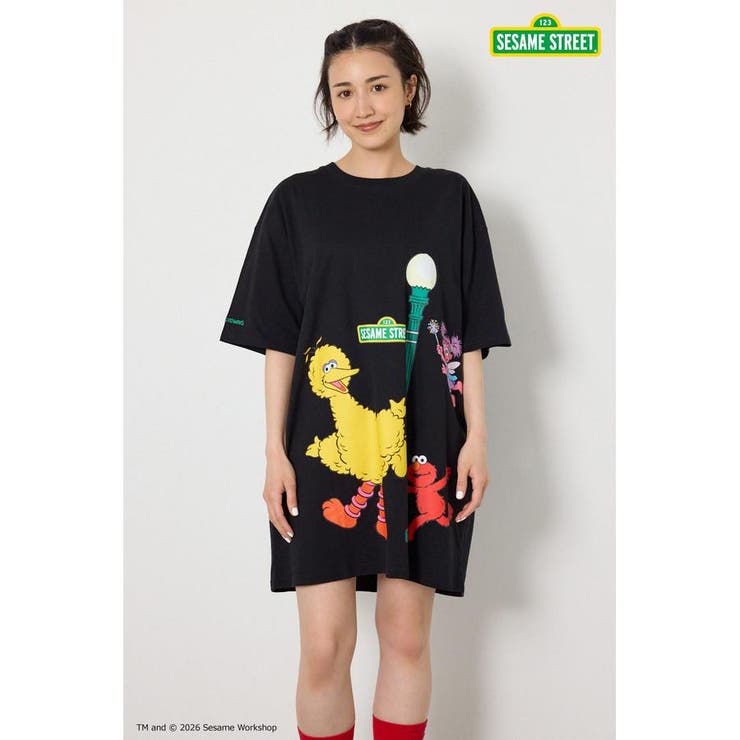 BLK | (SESAME STREET)Tワンピース | RODEO CROWNS WIDE BOWL