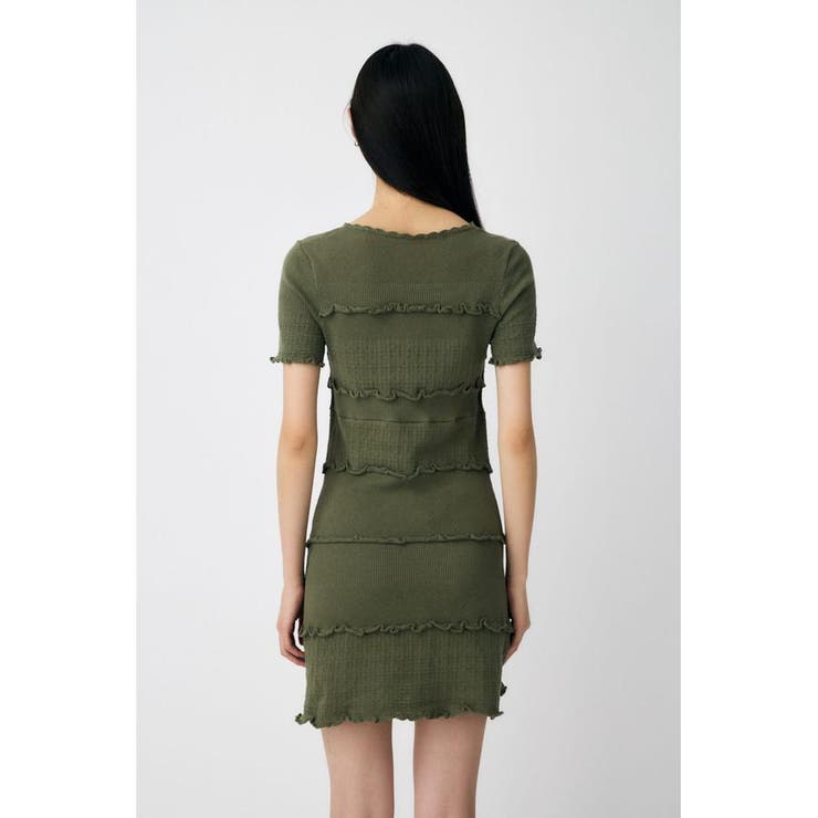 BOW DESIGN KNIT ミニ  ドレス | MOUSSY OUTLET | 詳細画像15 