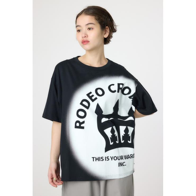 BLK | クラウン ハーフトーン Tシャツ | RODEO CROWNS WIDE BOWL