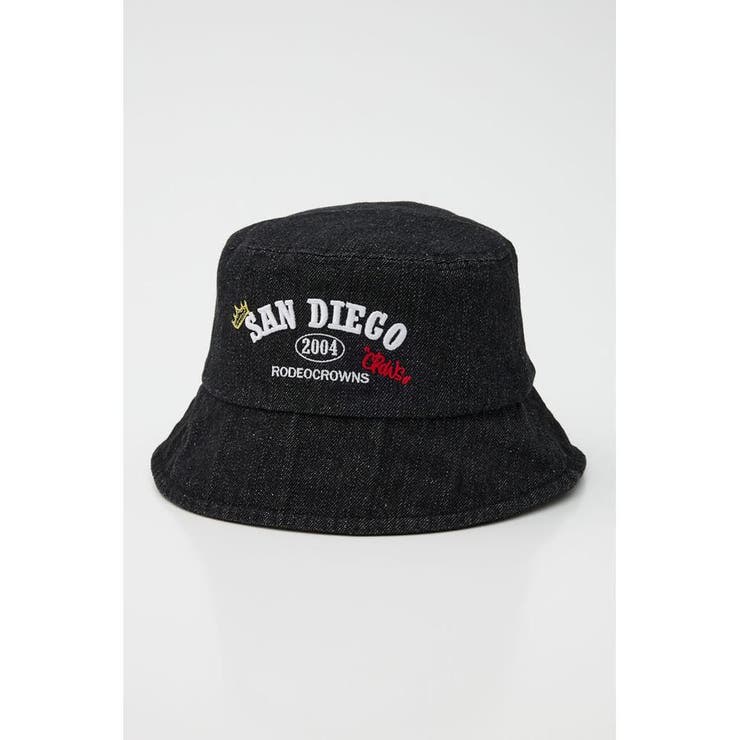 BLK | デニムロゴバケットハット | RODEO CROWNS WIDE BOWL