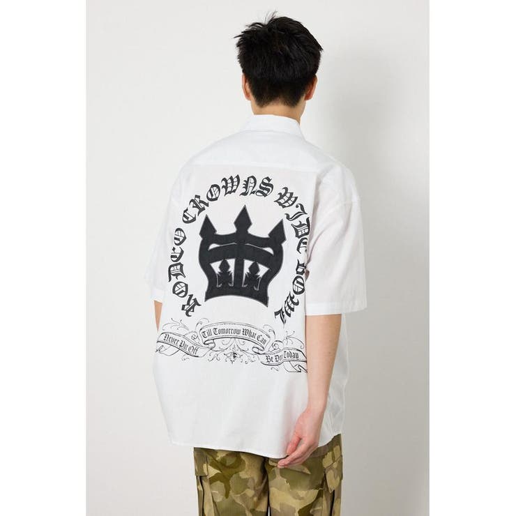 WHT | COOLMAX(R)ファブリック製・BLKletterシャツ | RODEO CROWNS WIDE BOWL