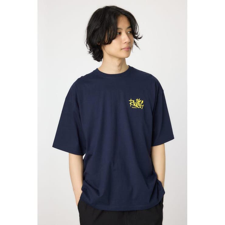 GLORIOUS ブラックTシャツ オーバーサイズ T-BOXTY T-shirt with Livestream print｜ブラック｜メンズ｜DIESEL