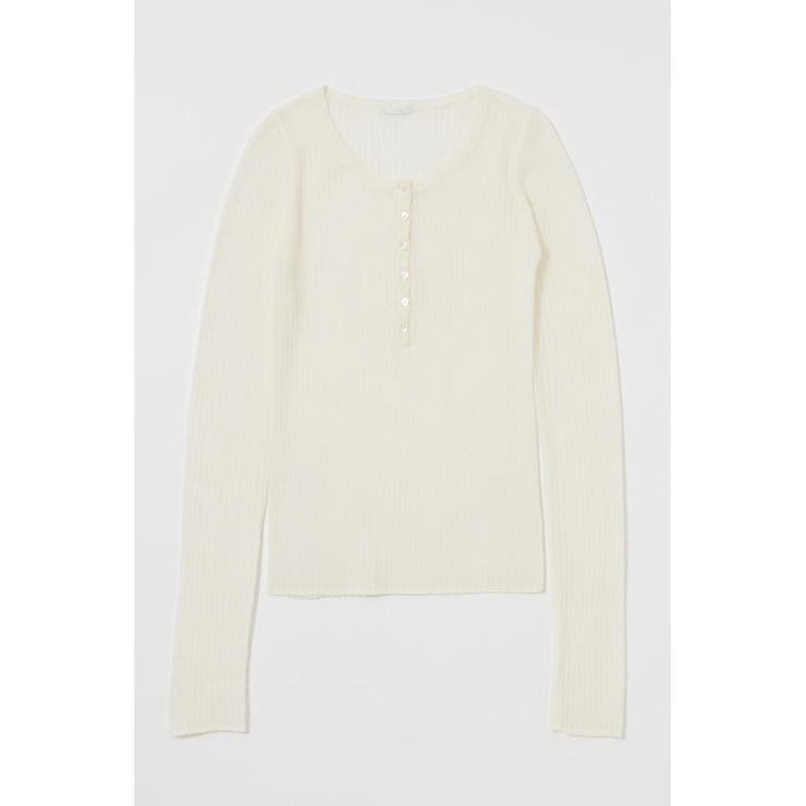SHEER HENRY NECK ニットトップス | MOUSSY OUTLET | 詳細画像6 