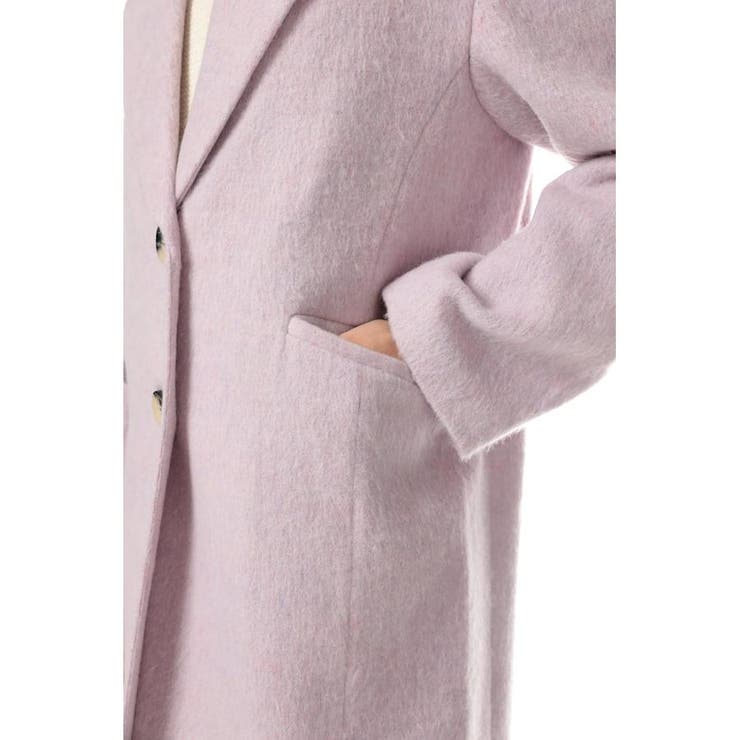 SLY スライ　美品AIRY WOOL SHAGGY ロングコート　モヘアウール SLY AIRY WOOL SHAGGY LONG コート PNK -ファッション通販