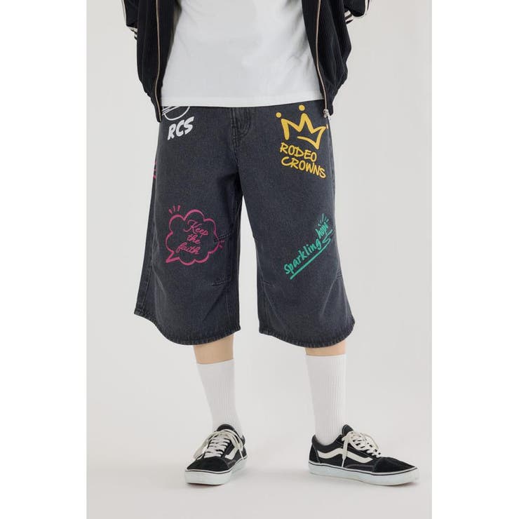 ラクガキバミューダデニムパンツ | RODEO CROWNS WIDE BOWL | 詳細画像1 