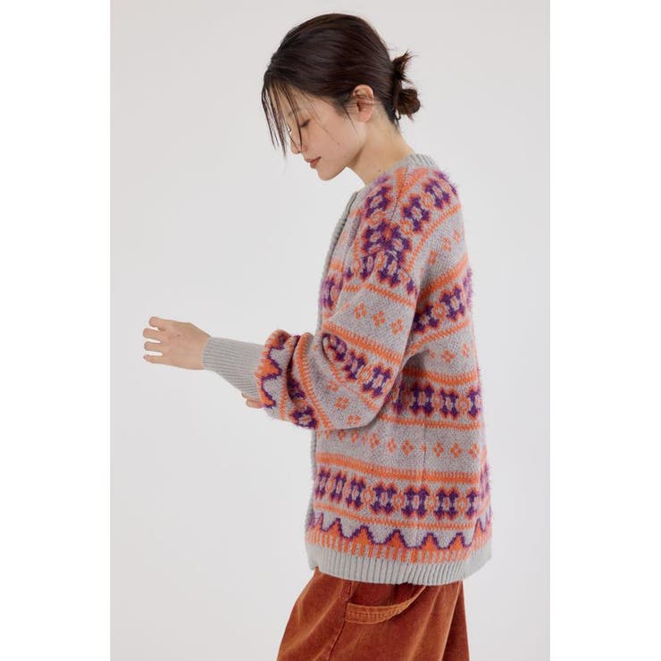 NEON NORDICニットカーディガン | RODEO CROWNS WIDE BOWL | 詳細画像14 