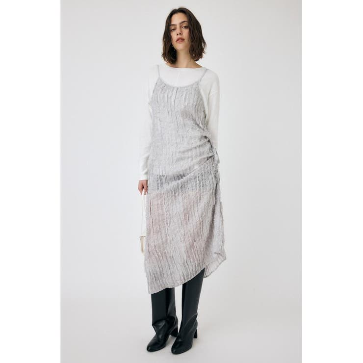 GRY | SHEER FRILL キャミドレス | MOUSSY OUTLET