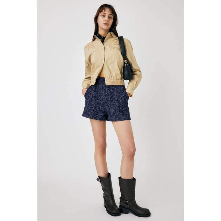 BLU | HW TWEEDY SHORTS | MOUSSY OUTLET