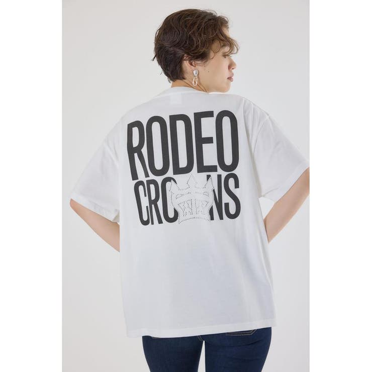 O/WHT1 | スタッズCROWNロゴTシャツ | RODEO CROWNS WIDE BOWL