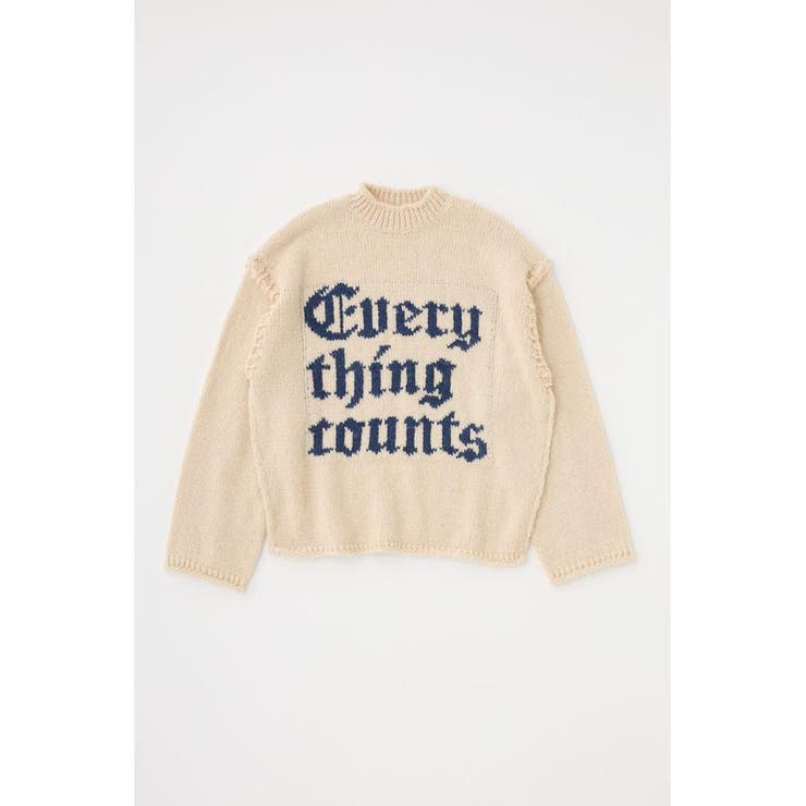 O/WHT1 | KNITTED WORDS セーター | MOUSSY OUTLET