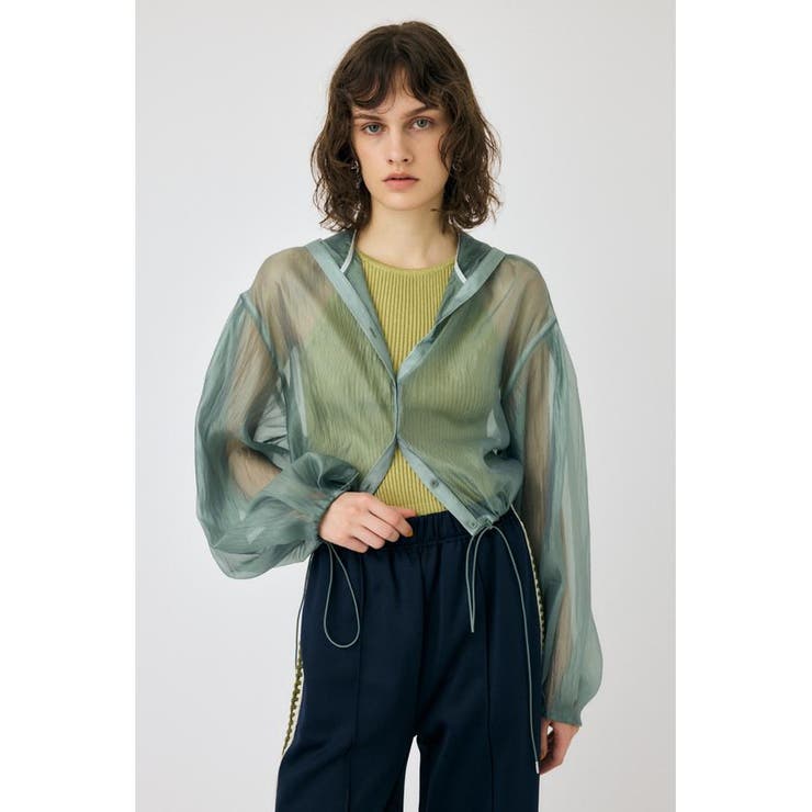 L/BLU1 | SHEER LIGHT パーカ | MOUSSY OUTLET