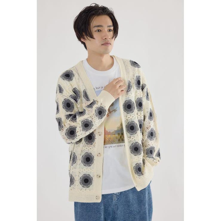 クロシェフラワーニットカーディガン | RODEO CROWNS WIDE BOWL | 詳細画像2