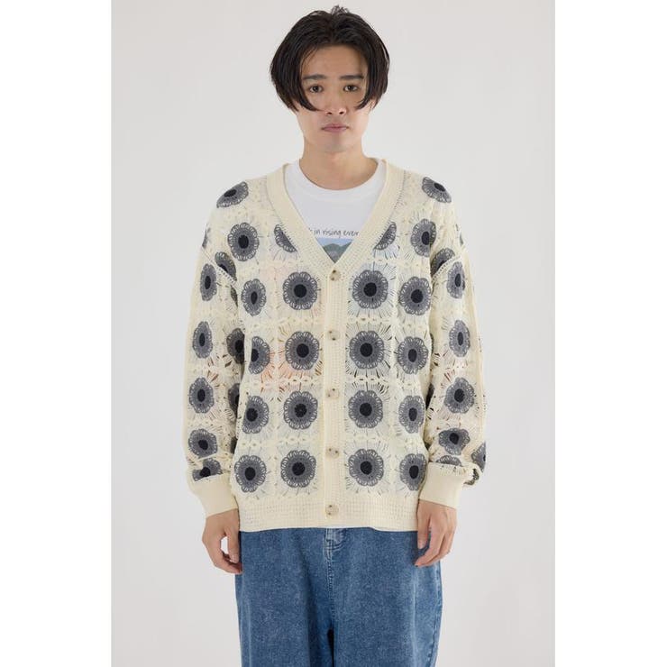 クロシェフラワーニットカーディガン | RODEO CROWNS WIDE BOWL | 詳細画像7