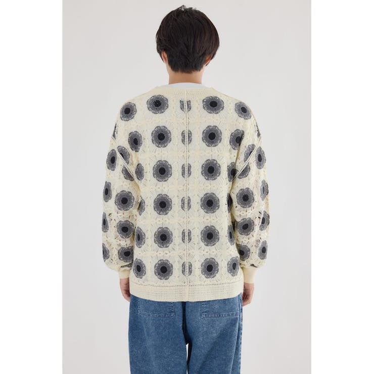 クロシェフラワーニットカーディガン | RODEO CROWNS WIDE BOWL | 詳細画像9