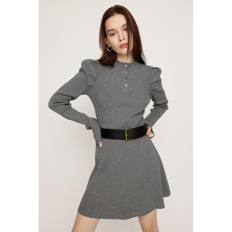 TUCK SLEEVE FLARE KNIT ショートワンピース | SLY OUTLET | 詳細画像15 