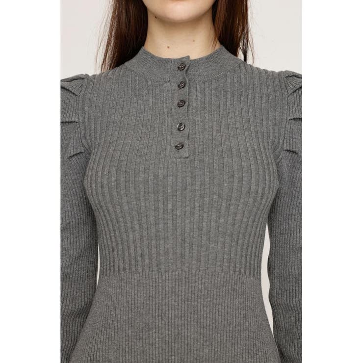 TUCK SLEEVE FLARE KNIT ショートワンピース | SLY OUTLET | 詳細画像20 