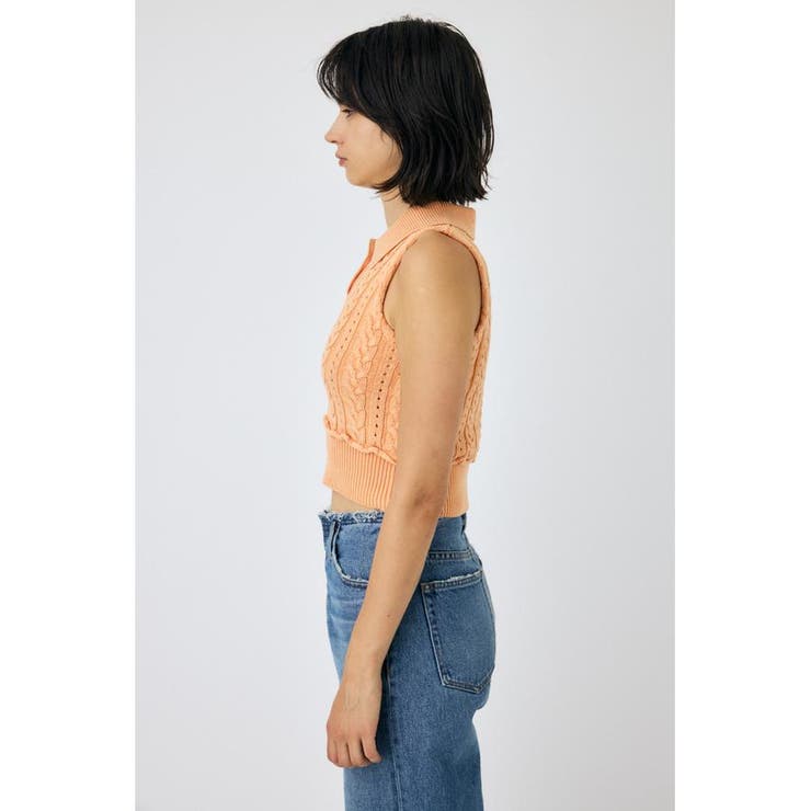 CABLE KNIT POLO タンク | MOUSSY OUTLET | 詳細画像6 