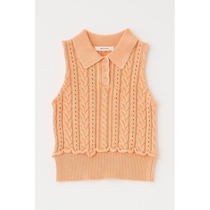 CABLE KNIT POLO タンク | MOUSSY OUTLET | 詳細画像12 