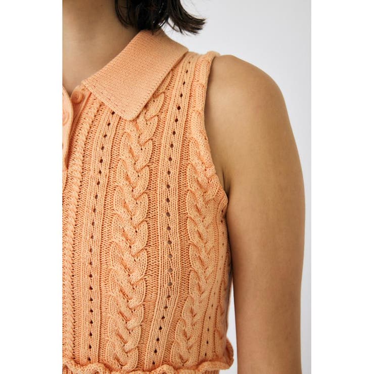 CABLE KNIT POLO タンク | MOUSSY OUTLET | 詳細画像9 