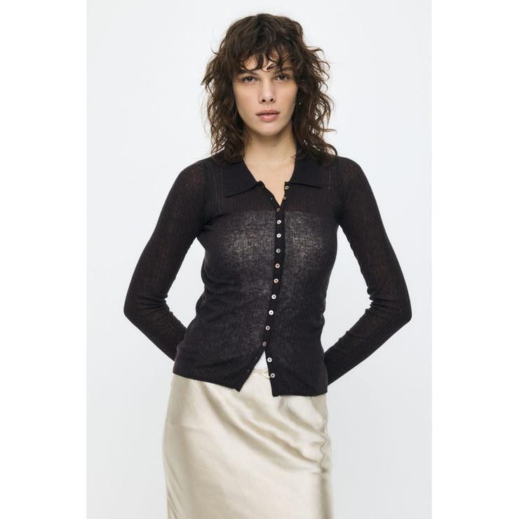 BRN | SHEER KNIT SHIRT シャツ | MOUSSY OUTLET