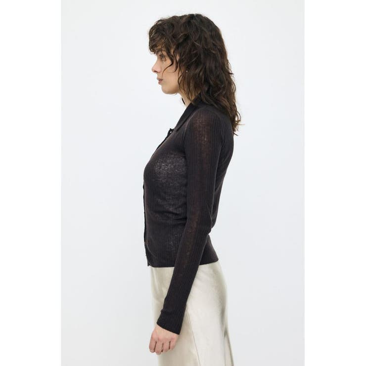 SHEER KNIT SHIRT シャツ | MOUSSY OUTLET | 詳細画像5 