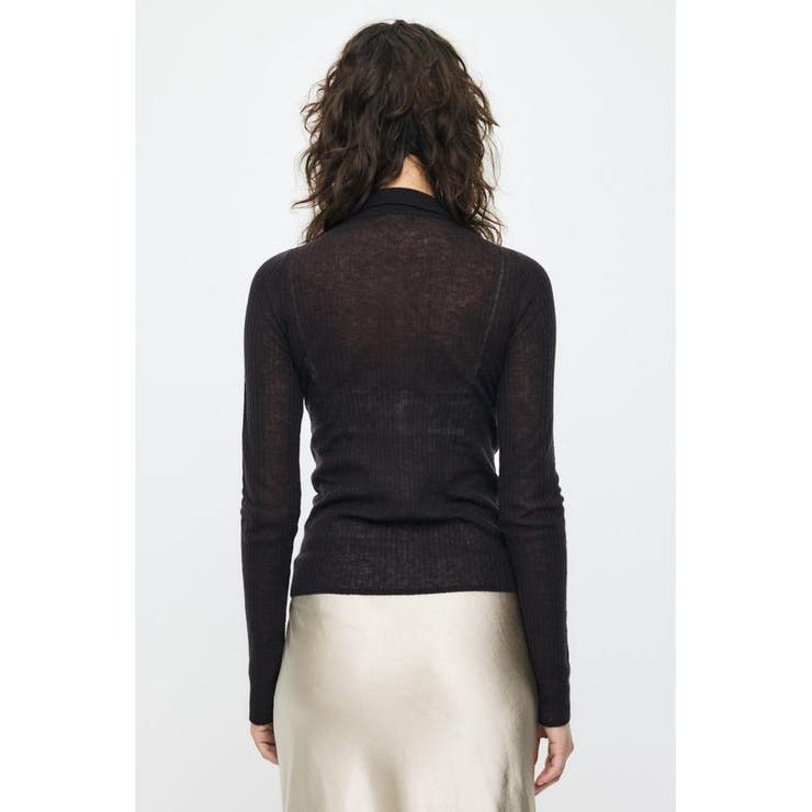 SHEER KNIT SHIRT シャツ | MOUSSY OUTLET | 詳細画像6 
