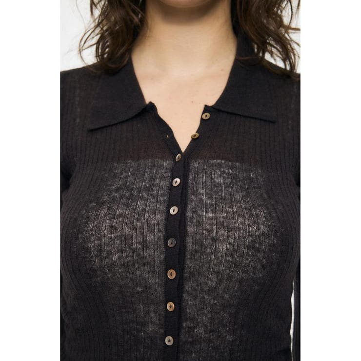 SHEER KNIT SHIRT シャツ | MOUSSY OUTLET | 詳細画像7 