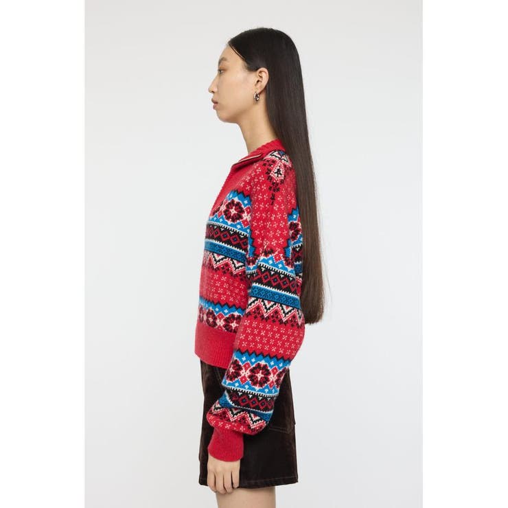 HALF ZIP FAIR ISLE セーター | MOUSSY OUTLET | 詳細画像11 