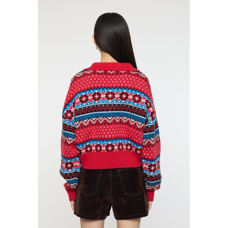 HALF ZIP FAIR ISLE セーター | MOUSSY OUTLET | 詳細画像12 