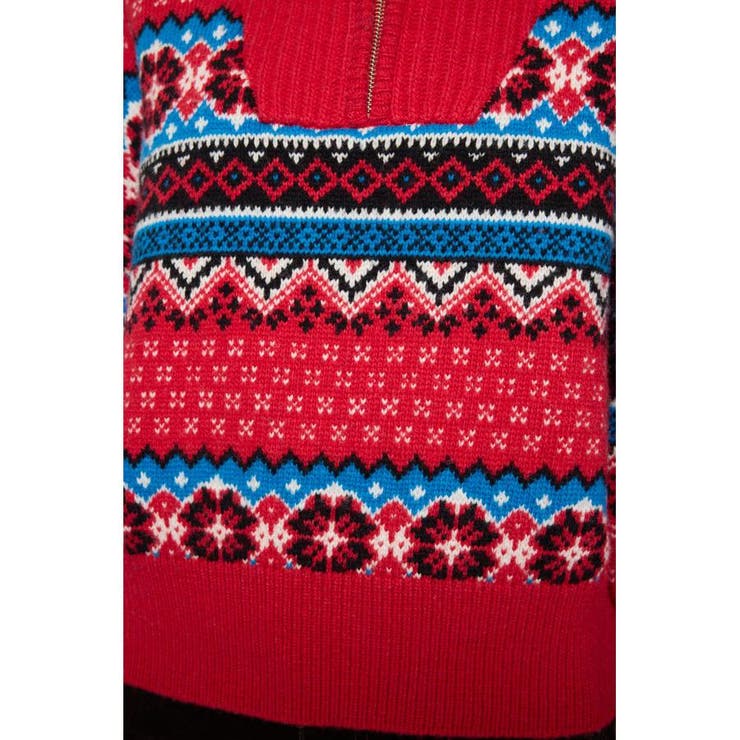 HALF ZIP FAIR ISLE セーター | MOUSSY OUTLET | 詳細画像14 