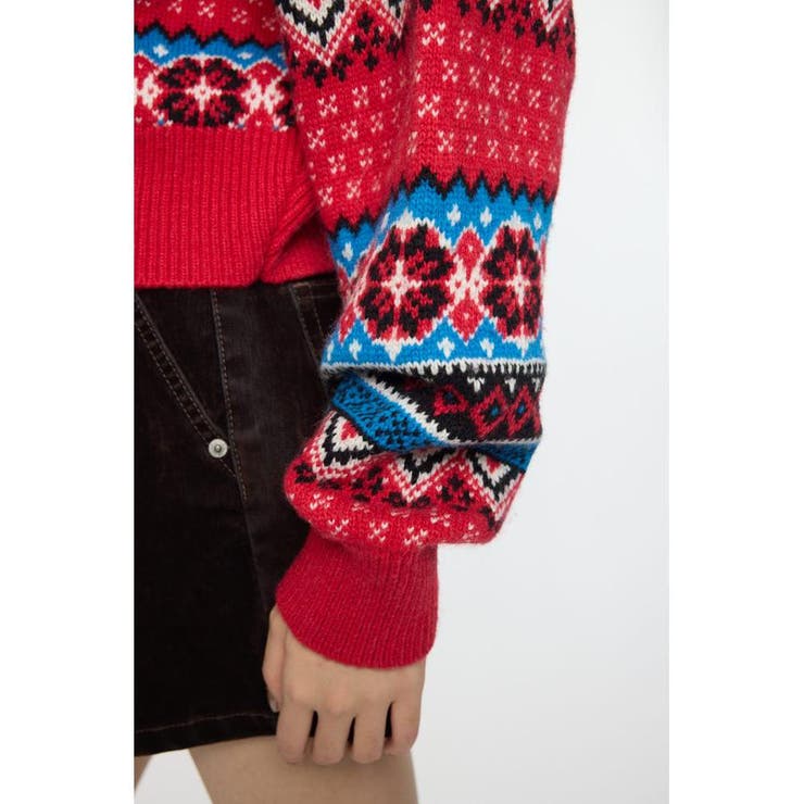 HALF ZIP FAIR ISLE セーター | MOUSSY OUTLET | 詳細画像15 