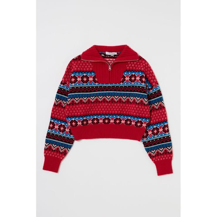 HALF ZIP FAIR ISLE セーター | MOUSSY OUTLET | 詳細画像18 