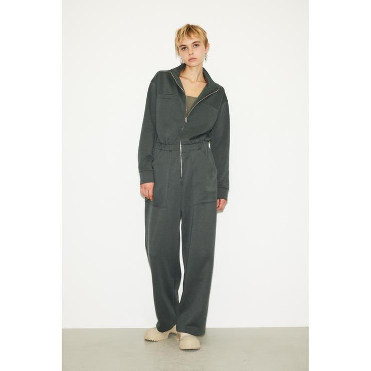 D/GRY3 | FRONT ZIP PONTE ジャンプスーツ | SLY OUTLET