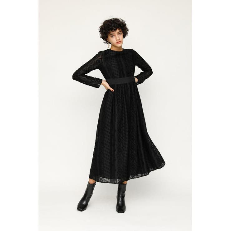 DAY CLOSET ワンピース レディース Vネック花柄ウエスト絞り