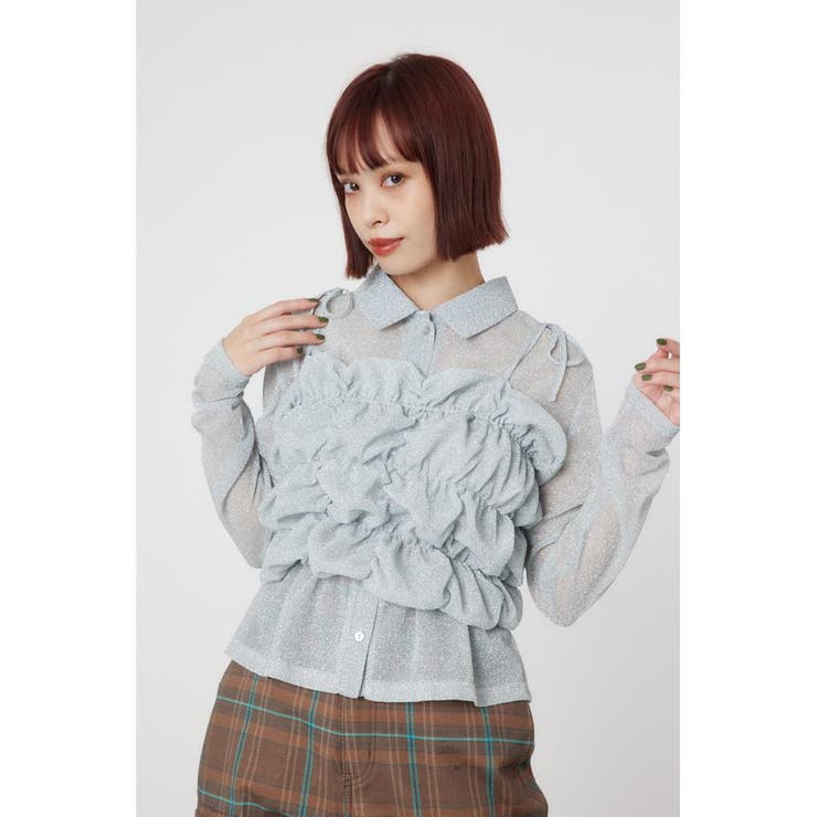 SLV | 2WAY ラメ ギャザー ビスチェ | RODEO CROWNS WIDE BOWL