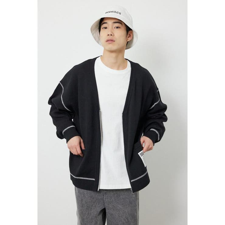 スウェットライクZIPカーディガン | RODEO CROWNS WIDE BOWL | 詳細画像8 