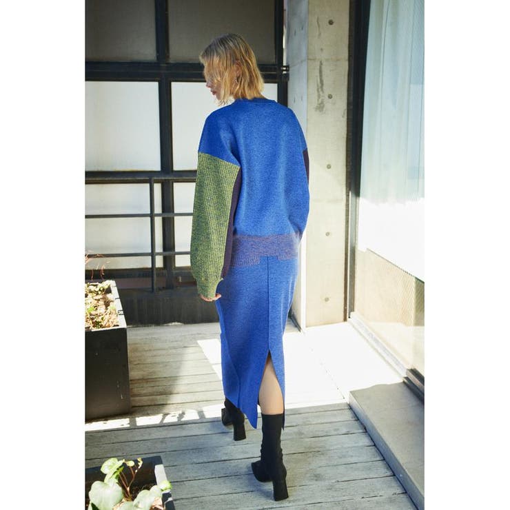BLOCKING LIGHT KNIT トップス | SLY OUTLET | 詳細画像13 
