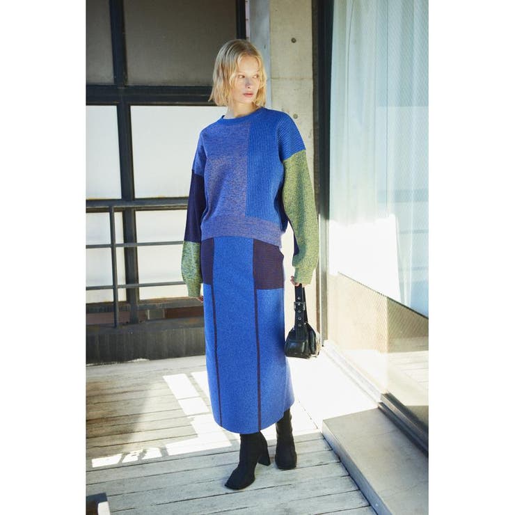 BLOCKING LIGHT KNIT トップス | SLY OUTLET | 詳細画像11 