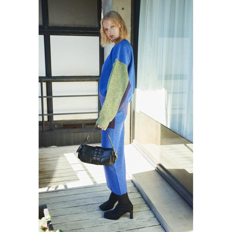BLOCKING LIGHT KNIT トップス | SLY OUTLET | 詳細画像14 