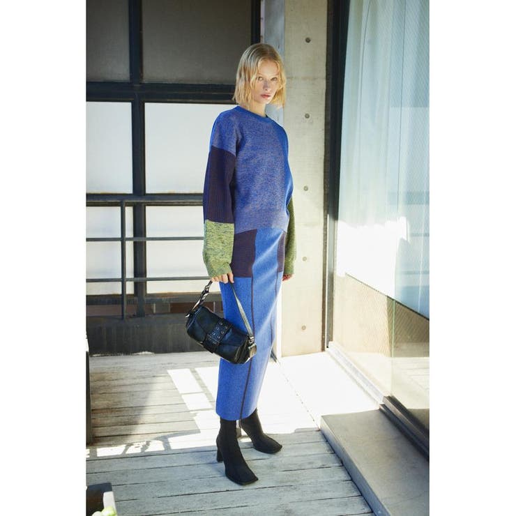 BLOCKING LIGHT KNIT トップス | SLY OUTLET | 詳細画像12 