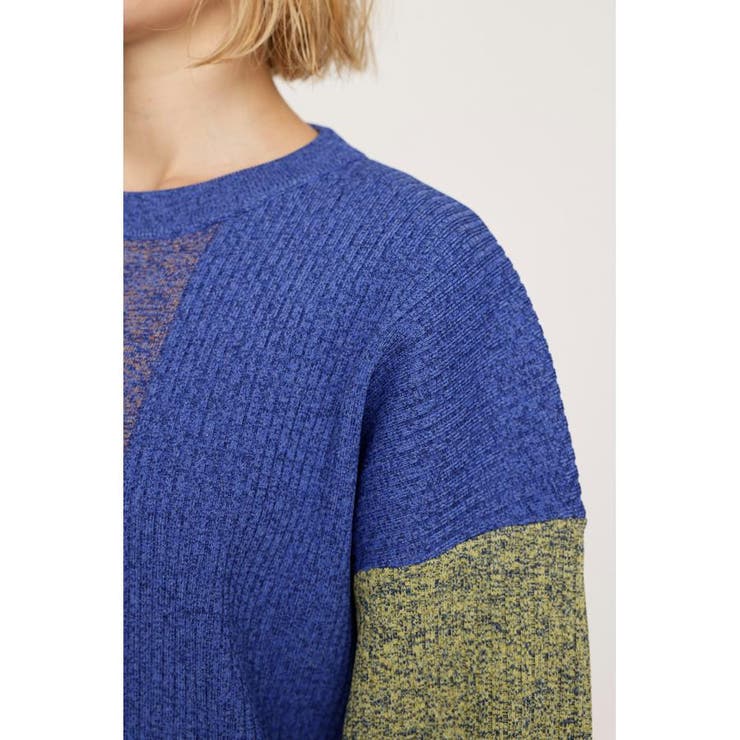 BLOCKING LIGHT KNIT トップス | SLY OUTLET | 詳細画像8 